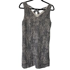 Mercer & Madison Silk Dress Womens Silk Animal Reptile Print Sleeveless Neutral